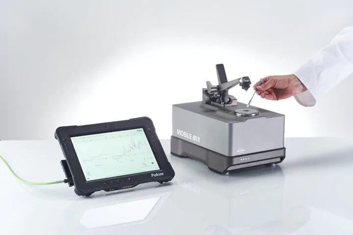 Mobile-IR II, powder sample and ext. display